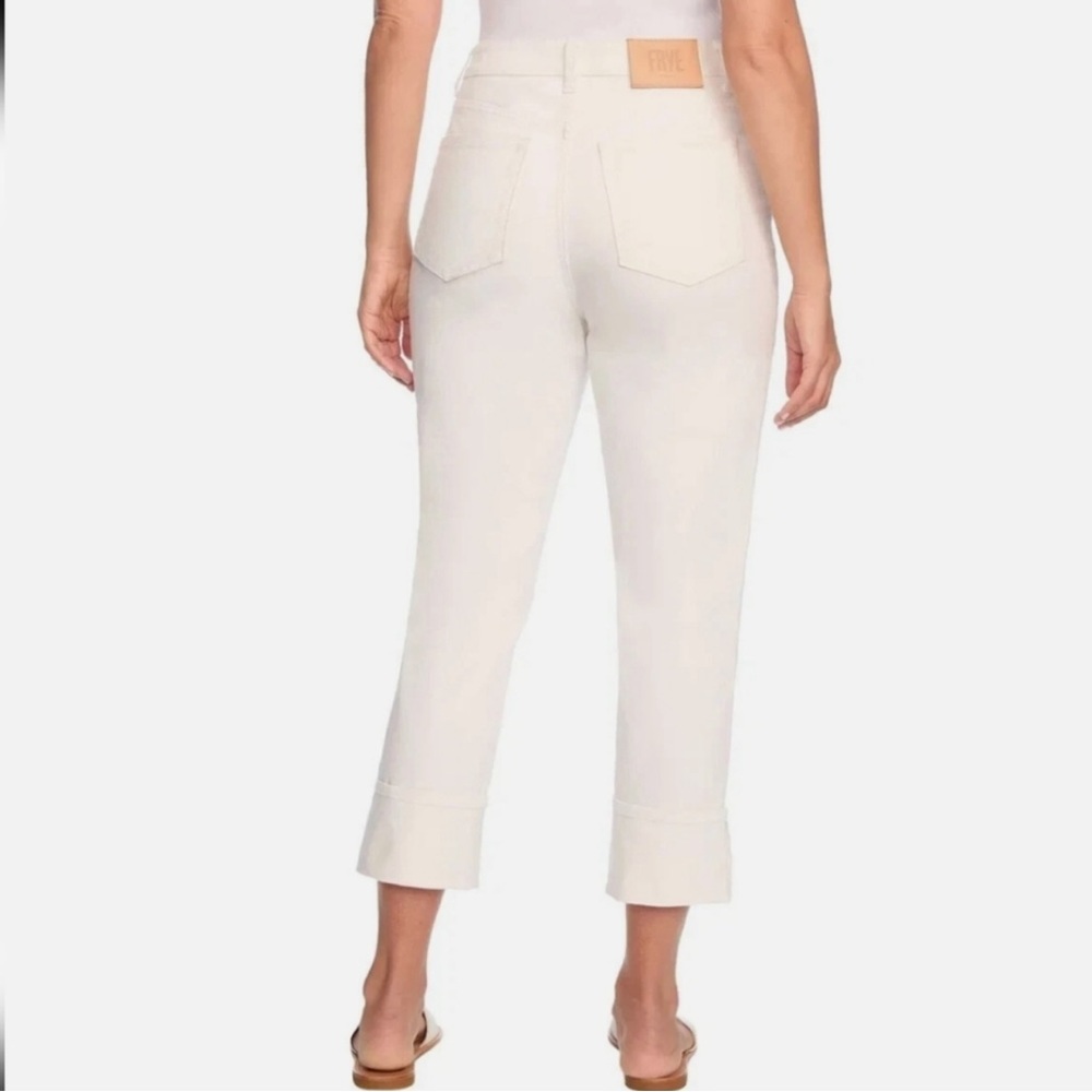 Frye Women’s High-Rise White Amari Cropped Jeans Size 12 NWOT - Picture 4 of 13
